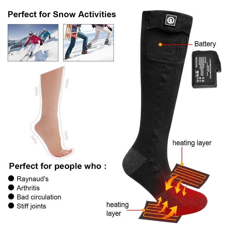 SAVIOR Winter Warm 3 Levels Temperatural Control Far infrared function Thermal Battery Heated Socks