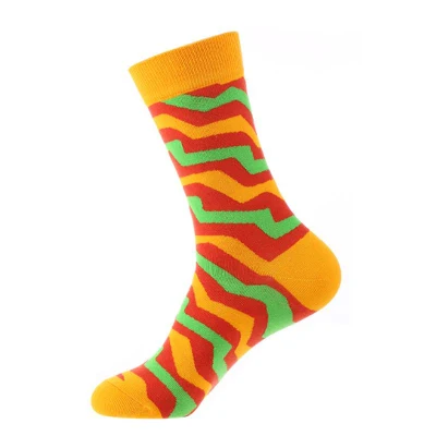 Maßgeschneiderte, hochwertige, mit Logo bedruckte Socken aus gekämmter Baumwolle, modisches Design für Herren, Happy-Socken