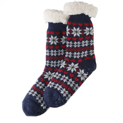 Heißer Verkauf beliebte dicke warme thermische Winter Anti Slip Home Hausschuhe Boden Socken